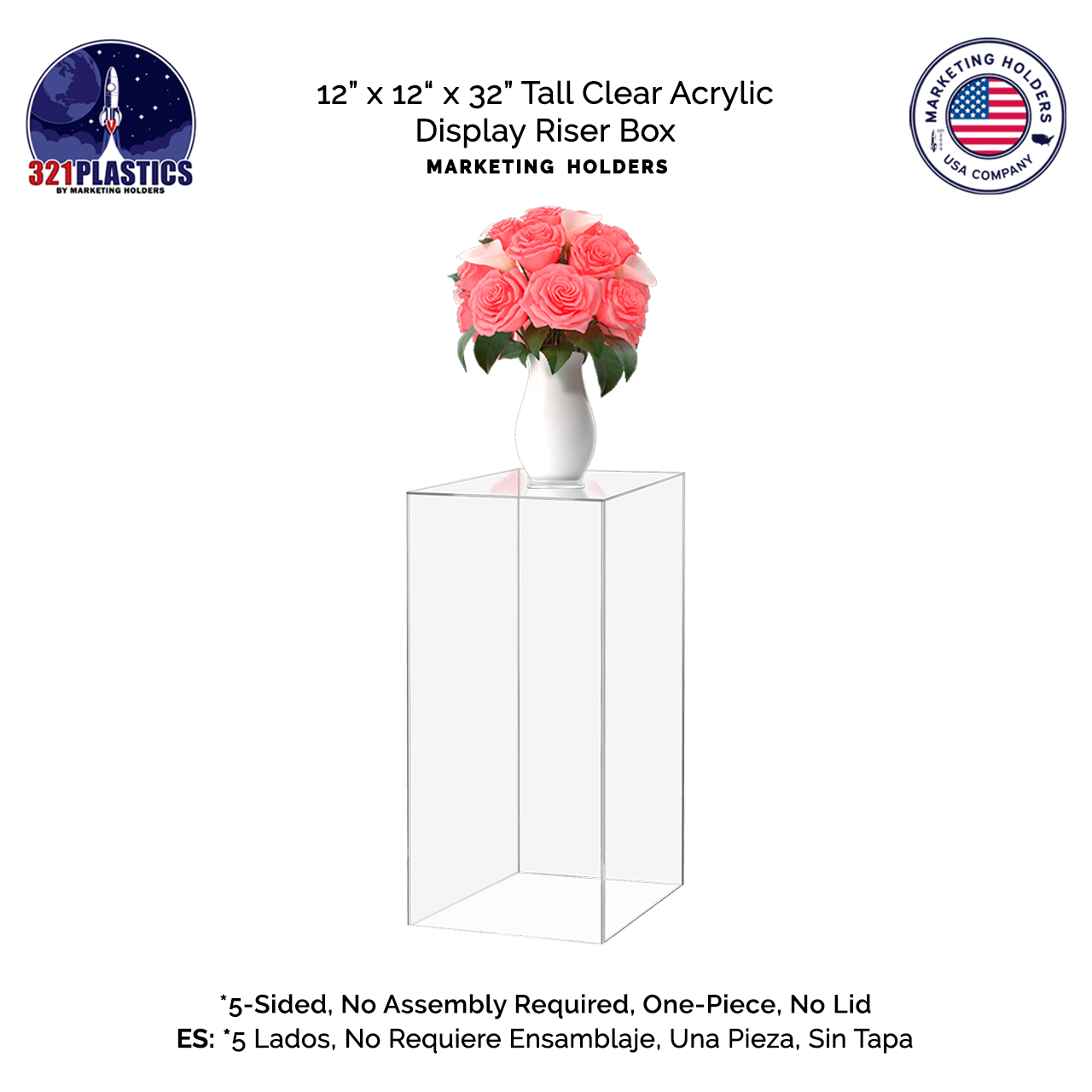 Clear Plexiglass Display Tower