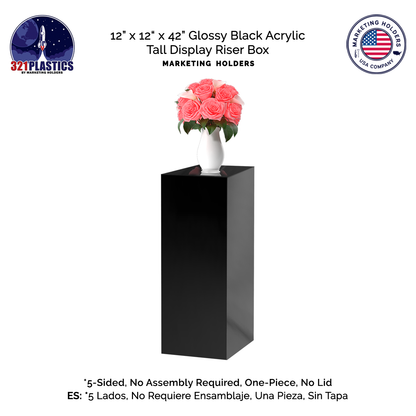 12" x 12" x 42" Tall Acrylic Retail Display Box