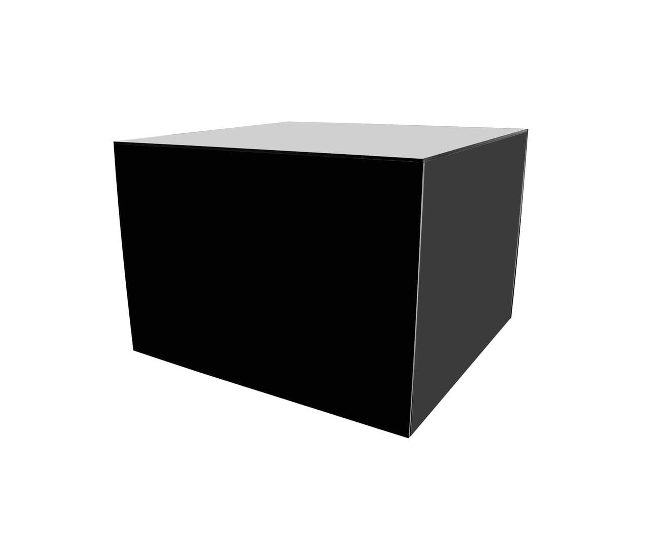 Five Sided Cube Pedestal Stand Black standard view