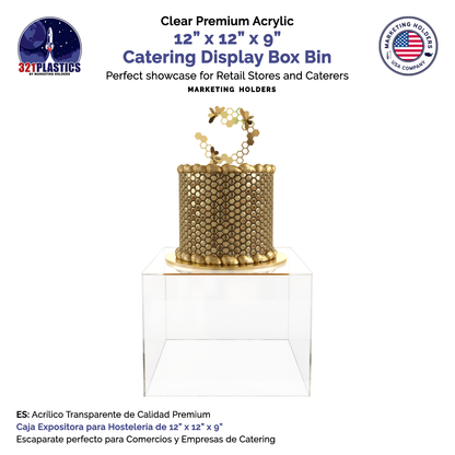 12" x 12" x 9" Acrylic Retail Display Box