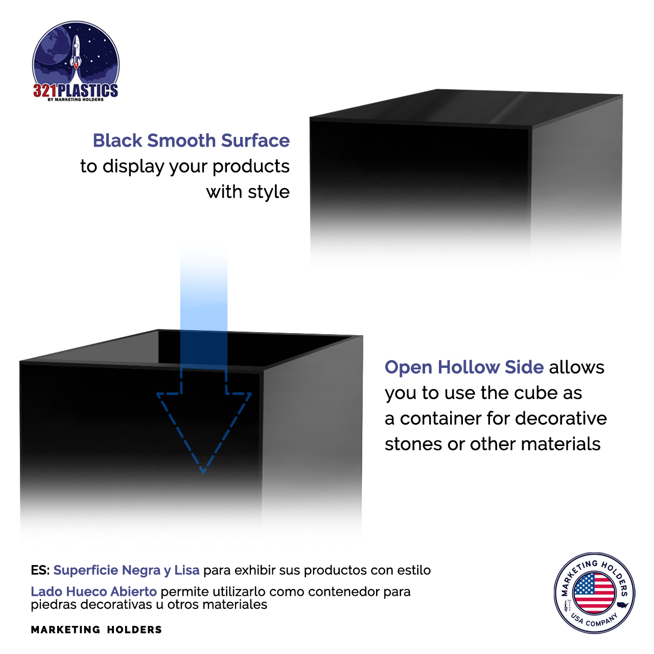 12" Square Acrylic Retail Display Box