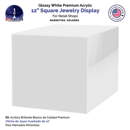 12" Square Acrylic Retail Display Box