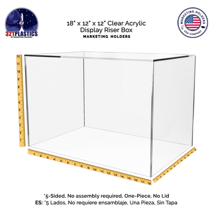18" x 12" x 12" Clear Acrylic Retail Display Box
