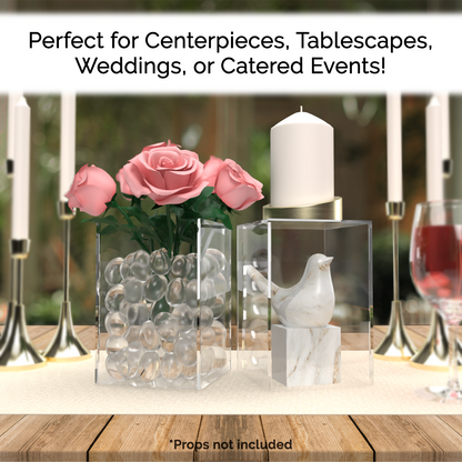 4" x 4" x 6" Clear Acrylic Retail Display Box Rectangular