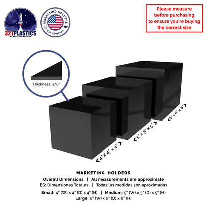 Retail Display Boxes 3 Piece Product Pedestals or Bins