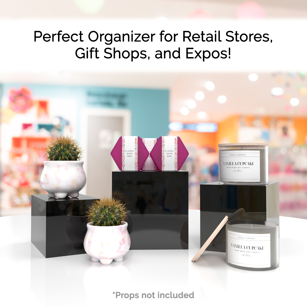 Retail Display Boxes 3 Piece Product Pedestals or Bins