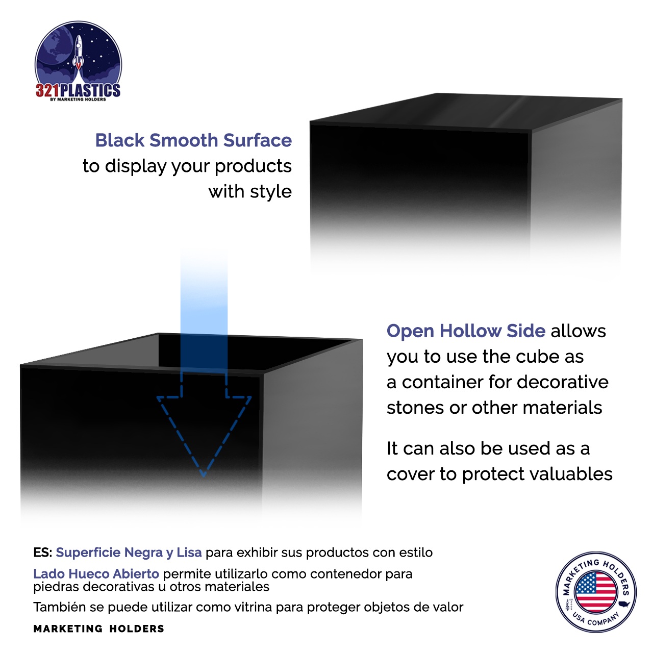 Retail Display Boxes 3 Piece Product Pedestals or Bins