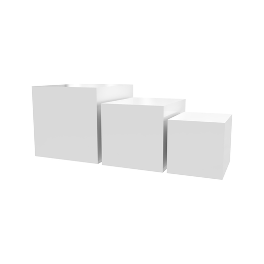 Retail Display Boxes 3 Piece Product Pedestals or Bins