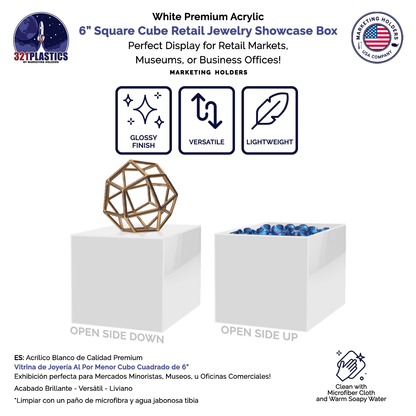 6" Square Acrylic Retail Display Box