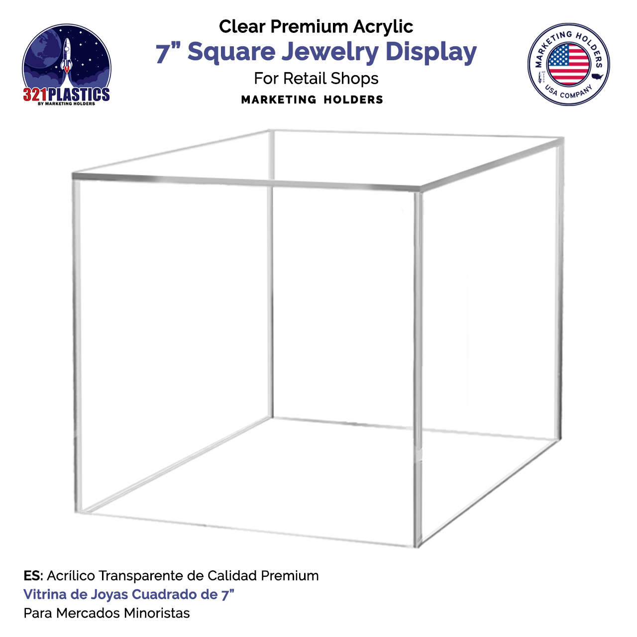 Clear Seven Inch Display Bin