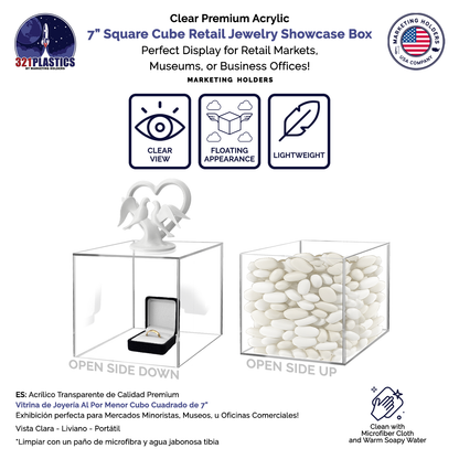 7" Square Acrylic Retail Display Box