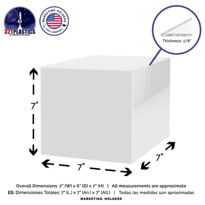 7" Square Acrylic Retail Display Box