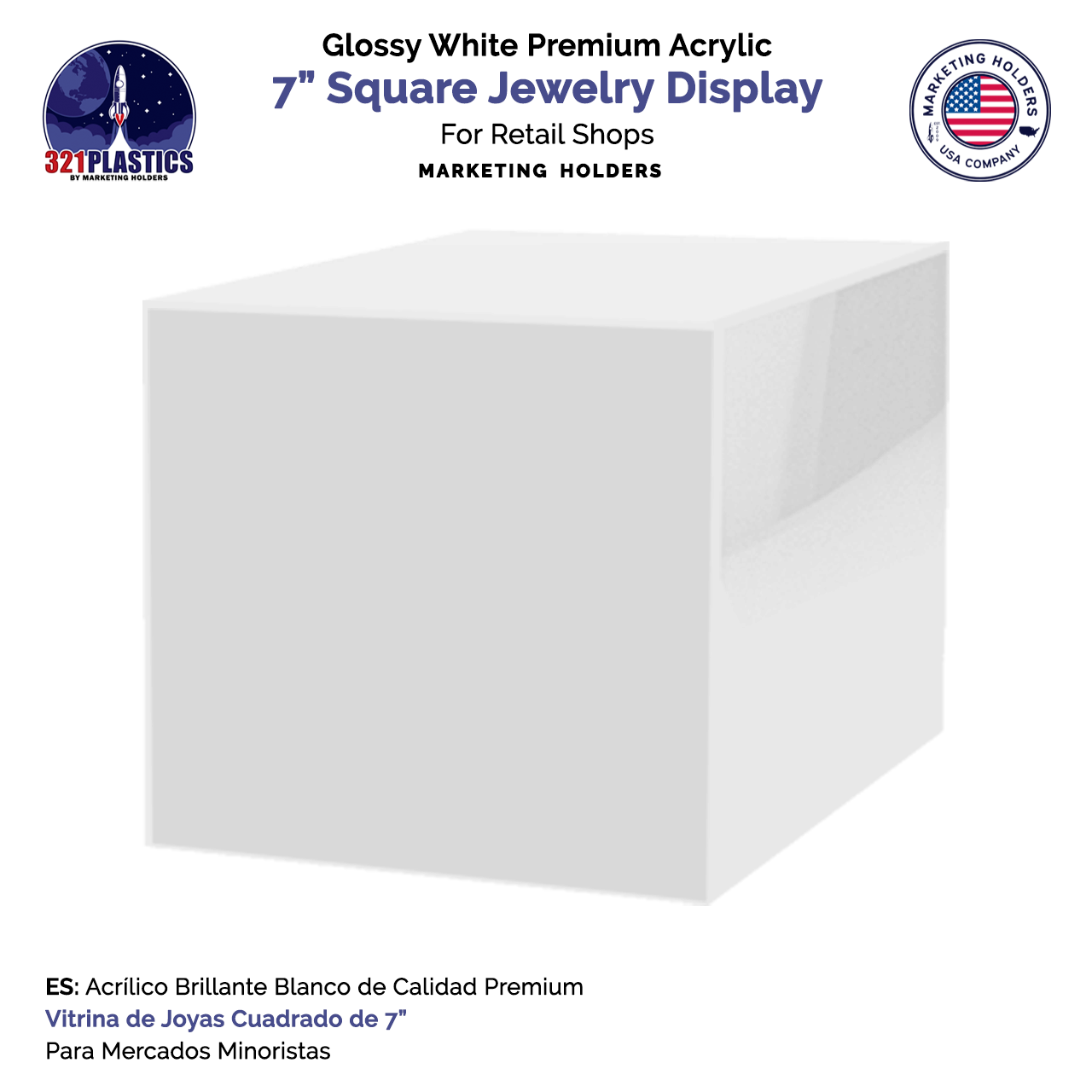 7" Square Acrylic Retail Display Box