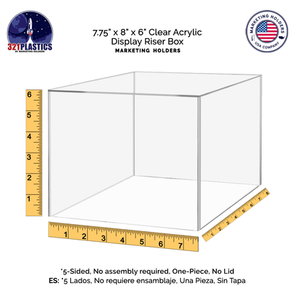 7.75" x 6" Acrylic Retail Display Box