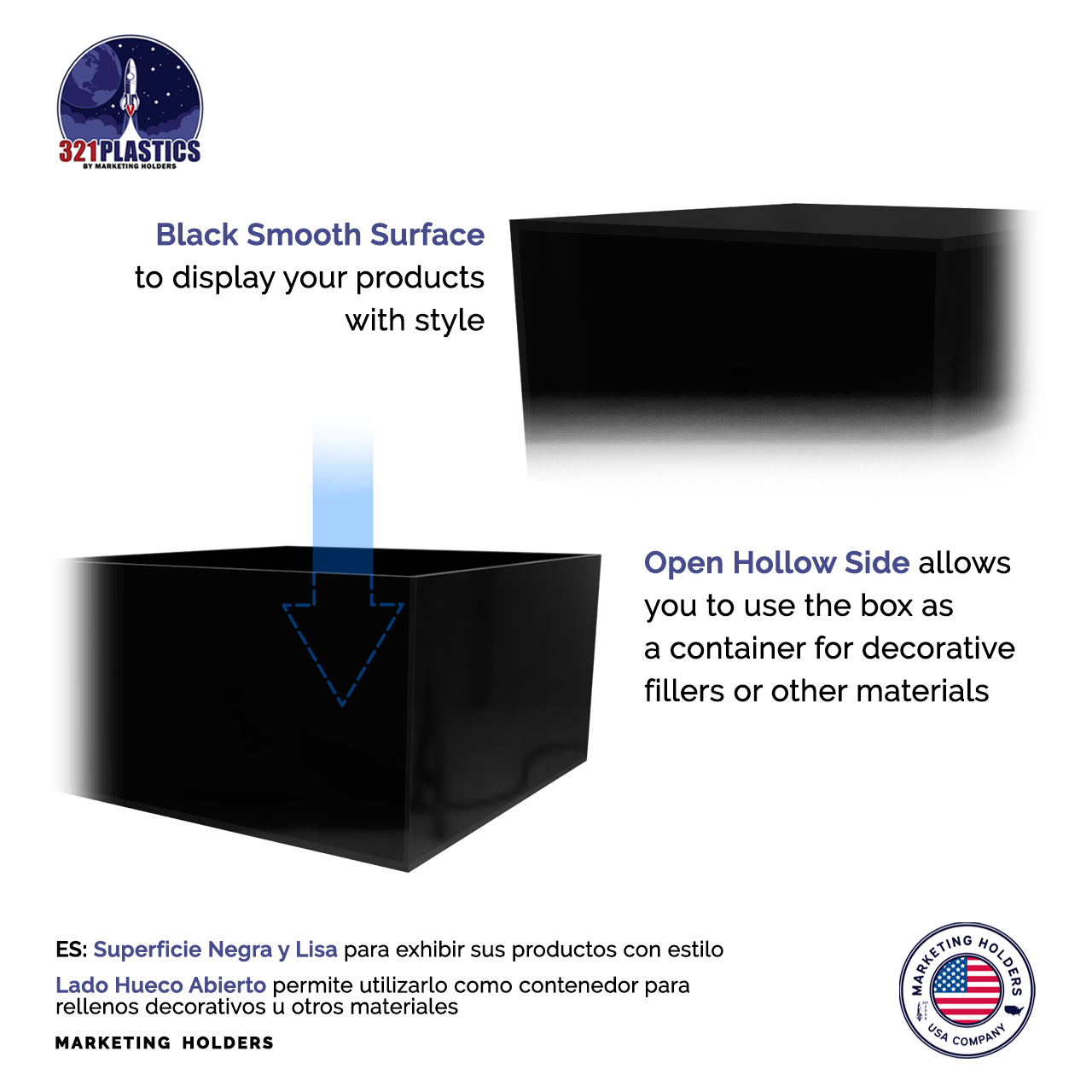 7" x 4" Square Acrylic Display Box