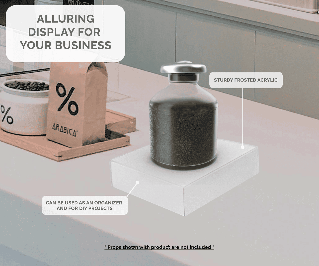 6.75" x 6.75" x 2" Acrylic Retail Display Box