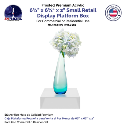 6.75" x 6.75" x 2" Acrylic Retail Display Box