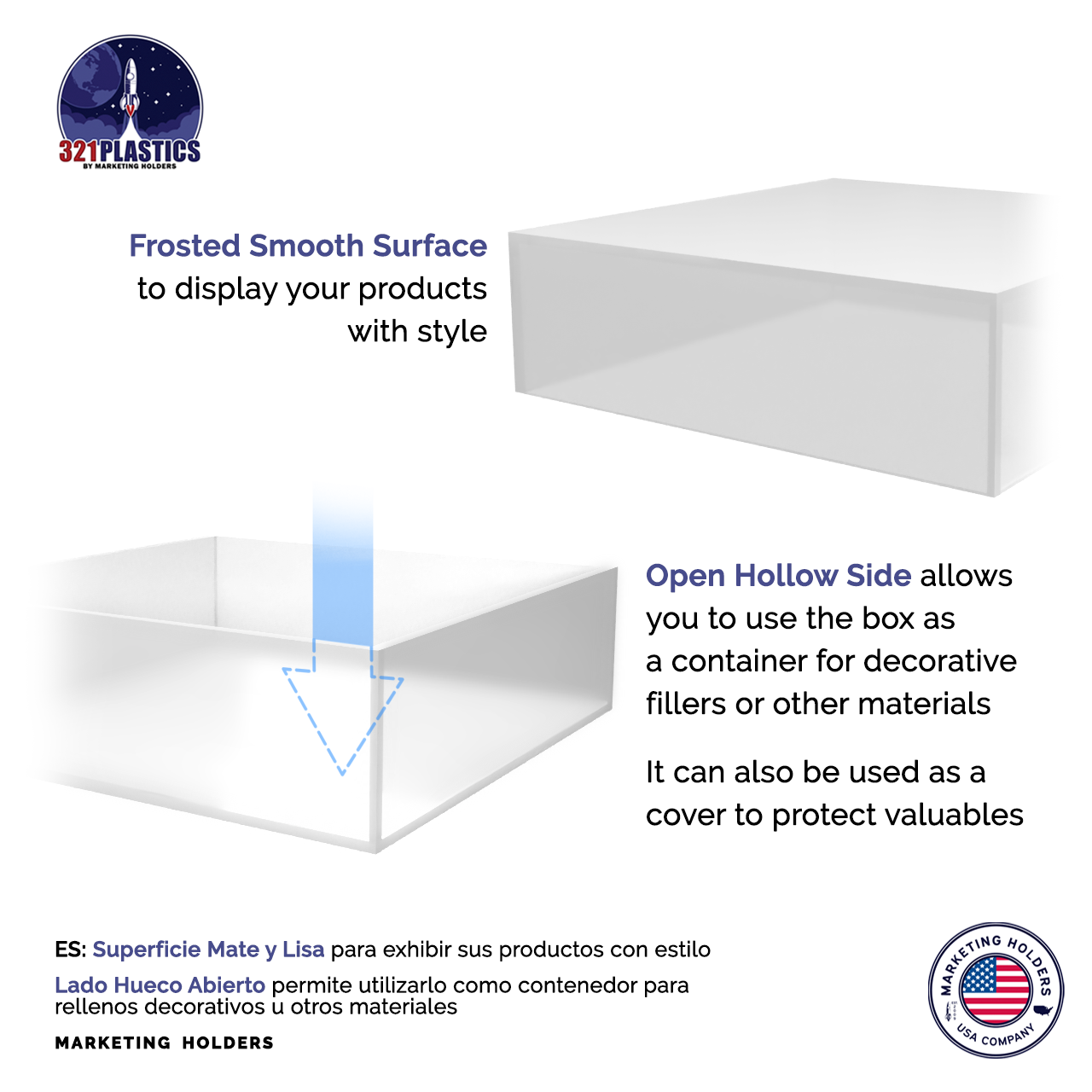 6.75" x 6.75" x 2" Acrylic Retail Display Box