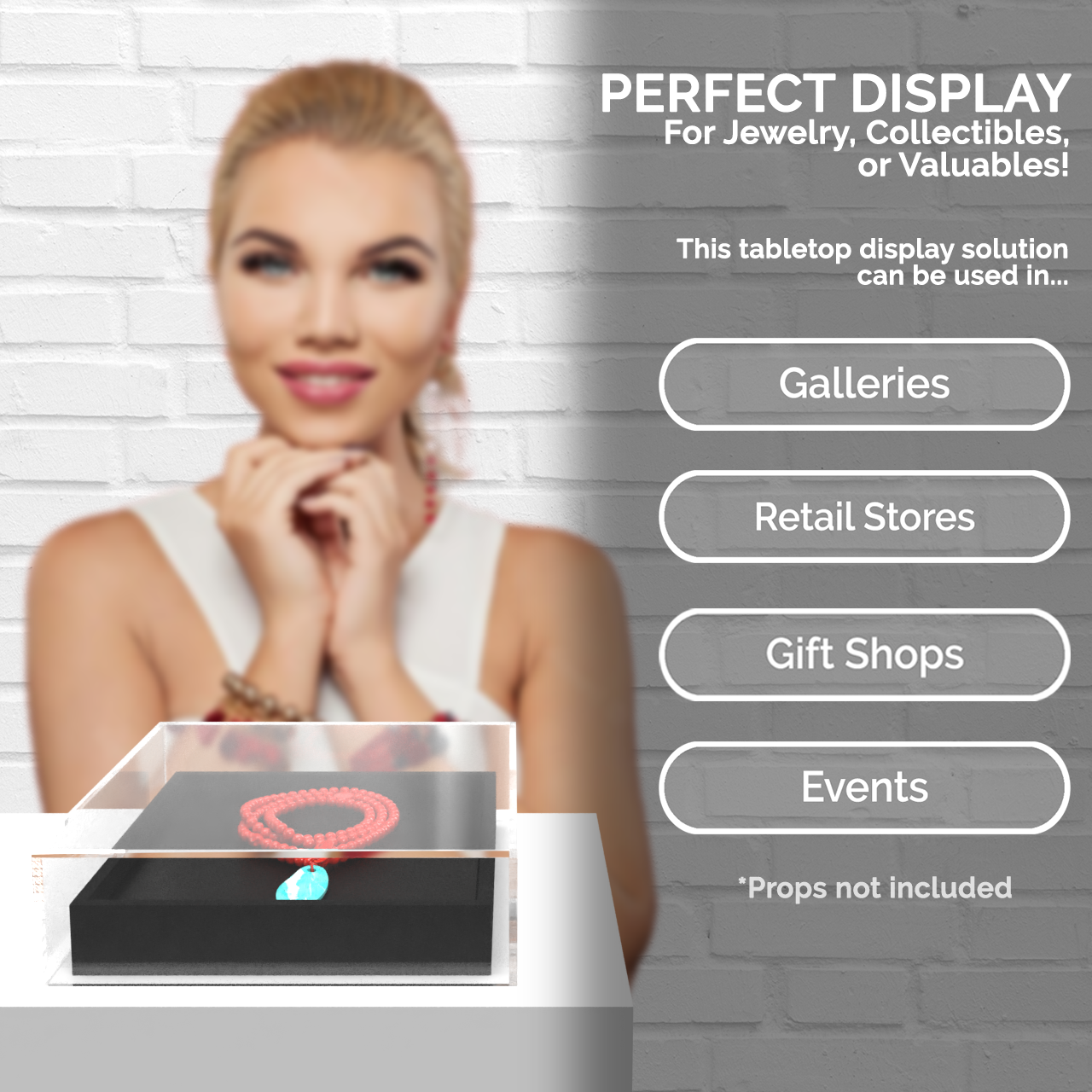 6.75" x 6.75" x 2" Acrylic Retail Display Box