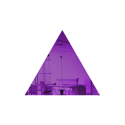 Purple Triangle Shaped Mirror Acrylic Pieces for Arts and Crafts
