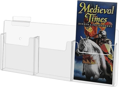 Slatwall 4"W Trifold Brochure Holder 3 Pocket Display