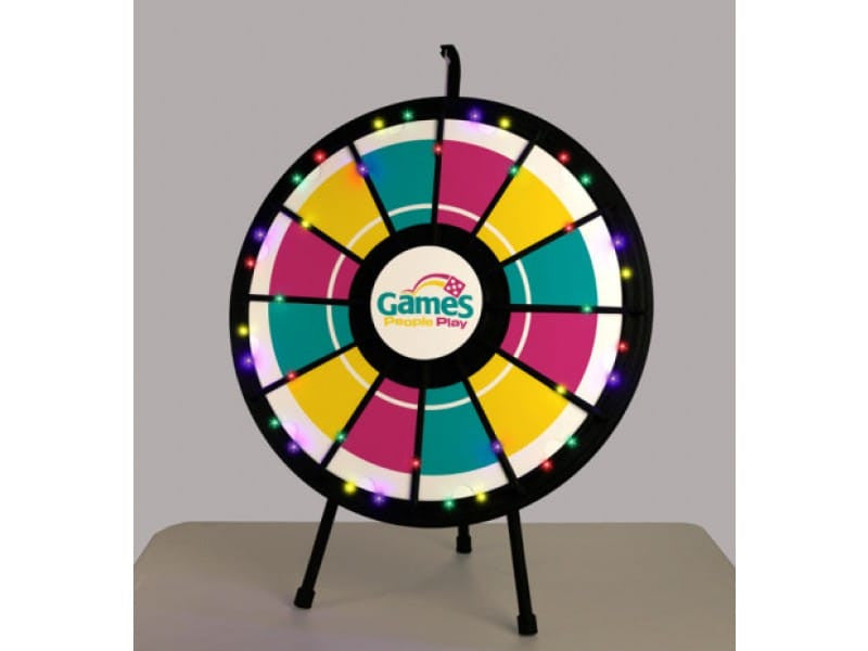 Prize wheel with lights