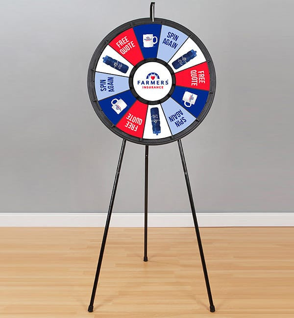 Twelve Slot Thirty One Inch Customizable Prize Wheel