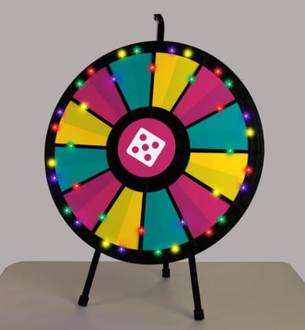 Twenty and a half inch Mini Prize Wheel with Lights