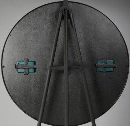 Back view of prize wheel controls