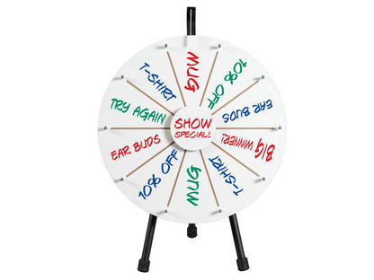 10 Slot 21" Dry Erase Prize Wheel Mini Tabletop Game for Shows
