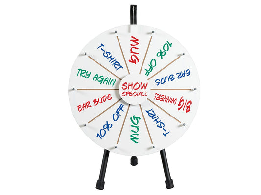 10 Slot 21" Dry Erase Prize Wheel Mini Tabletop Game for Shows