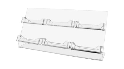 6 Pocket Slanted Business Gift Card Holder Countertop Multi Slot
