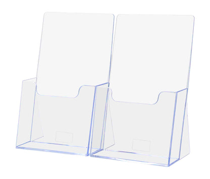 4.25"W Trifold Holder Double Pocket Slant Back Stand