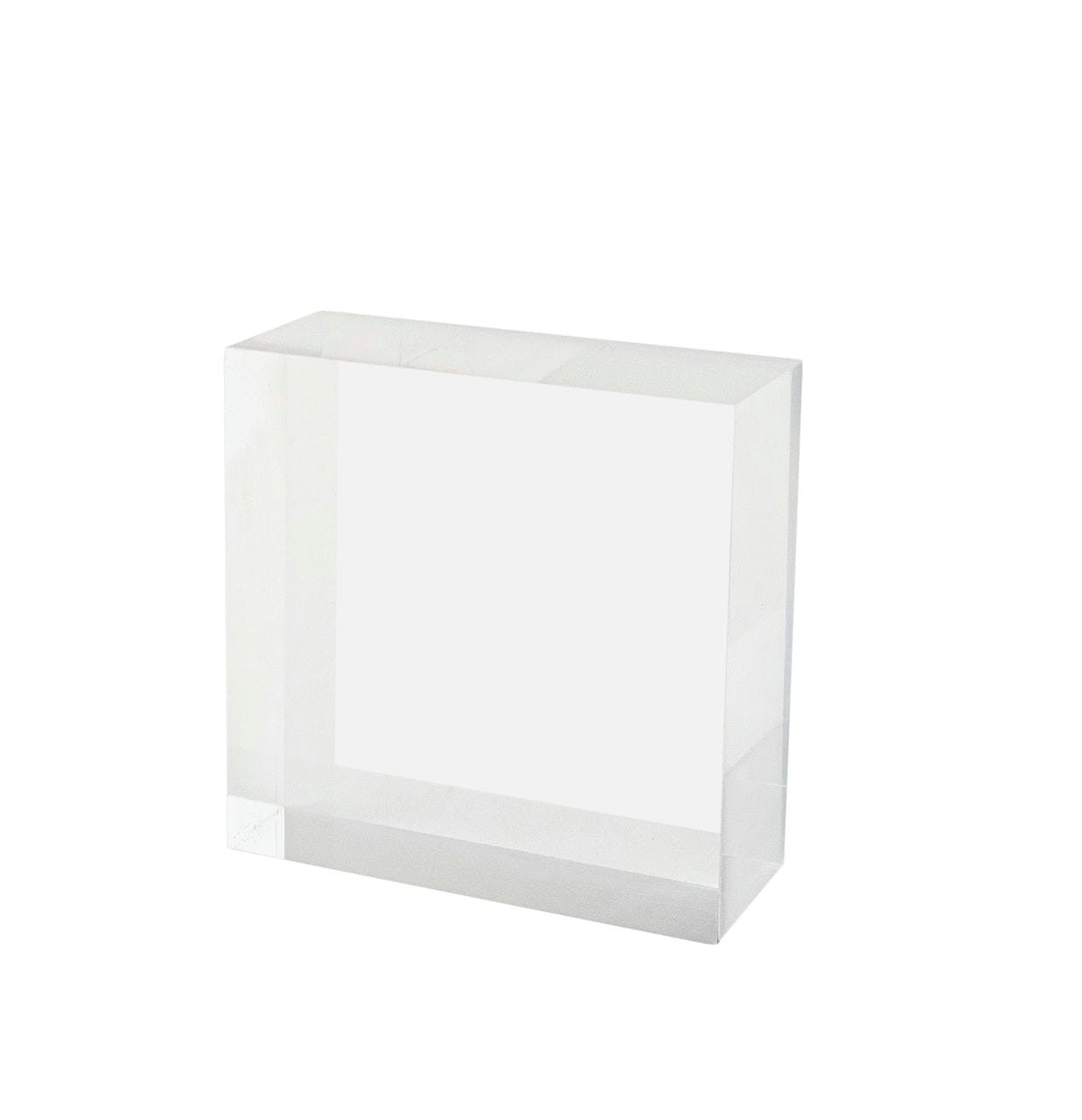 4" x 1.5" x 4" Solid Acrylic Display Cube Retail Store Riser
