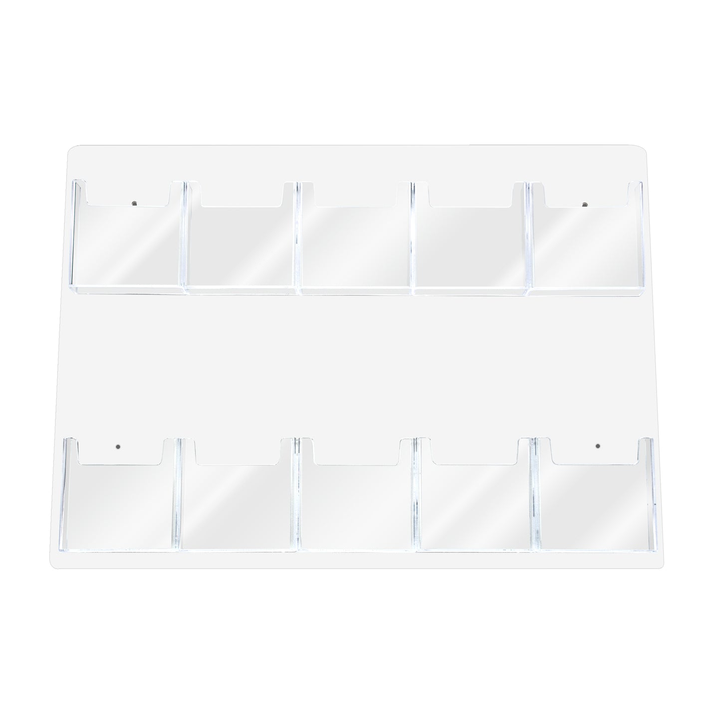 Lightweight Wall 10 Pocket Brochure Holder for 4"W Literature