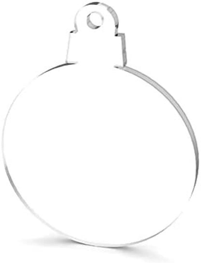 Ornament Shape Flat Acrylic Christmas Decor with Hole DIY 25 Pack