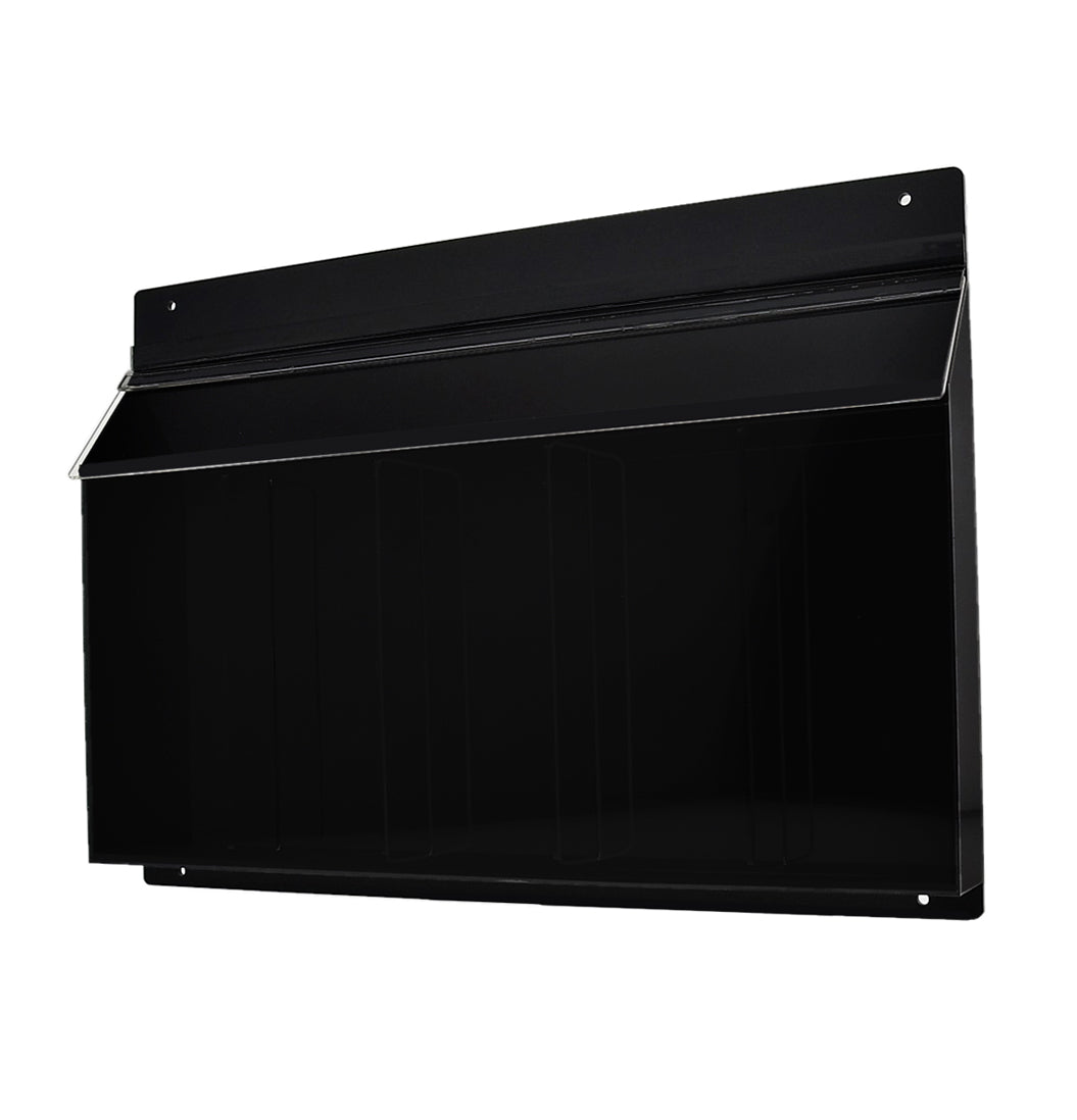 4"W x 9"H Outdoor Brochure Holder Wall Clear and Black Box