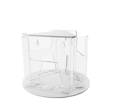 Rotating Brochure Holder for 6"W Bifolds Countertop Stand