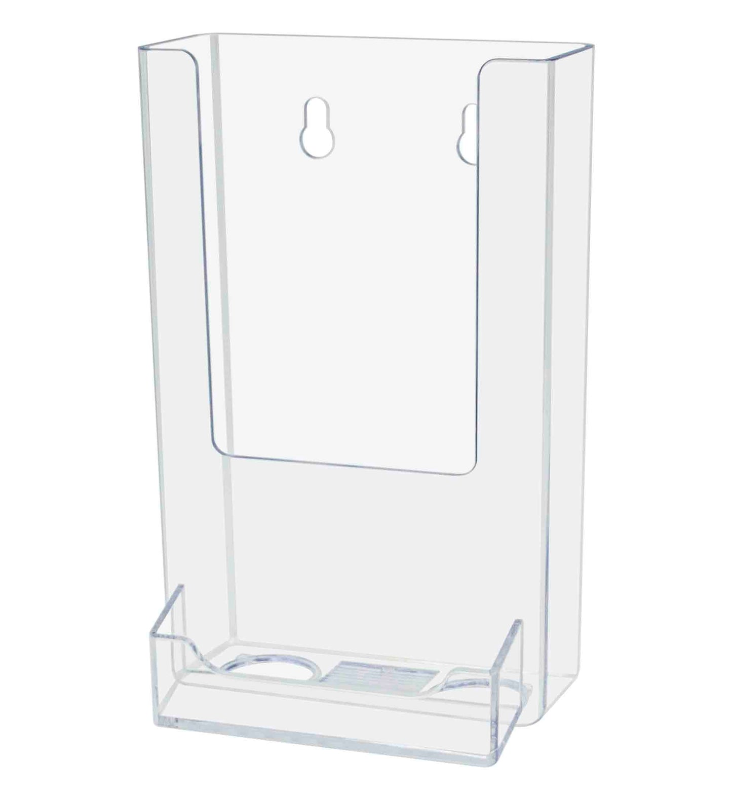 4"W Trifold Brochure Holder Display with Business Card Pocket