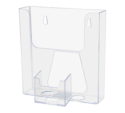 6"W Booklet Holder Literature Display with Business Card Pocket