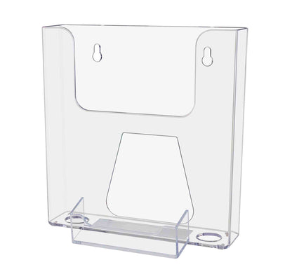 6.5"W Bifold Brochure Booklet Holder with Business Card Pocket