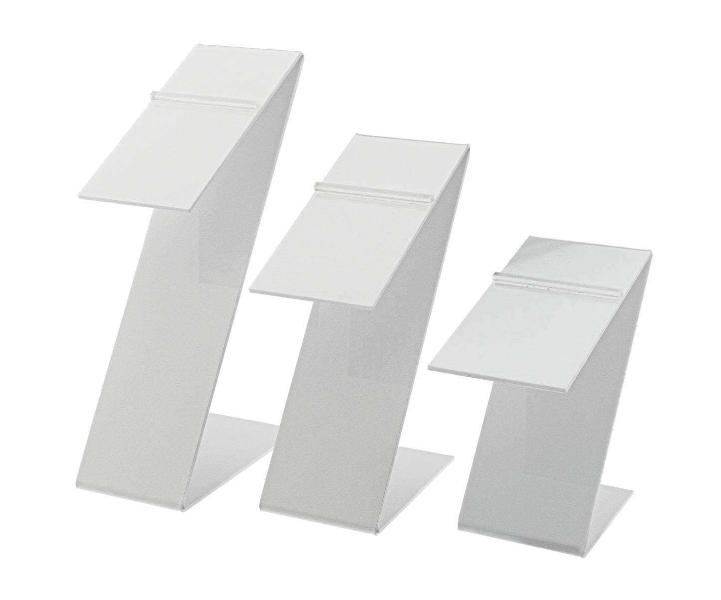 Shoe Footwear Display Z Stands with Heel Stop with 3 Pieces