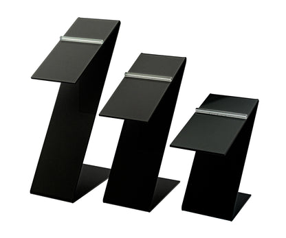 Shoe Footwear Display Z Stands with Heel Stop with 3 Pieces