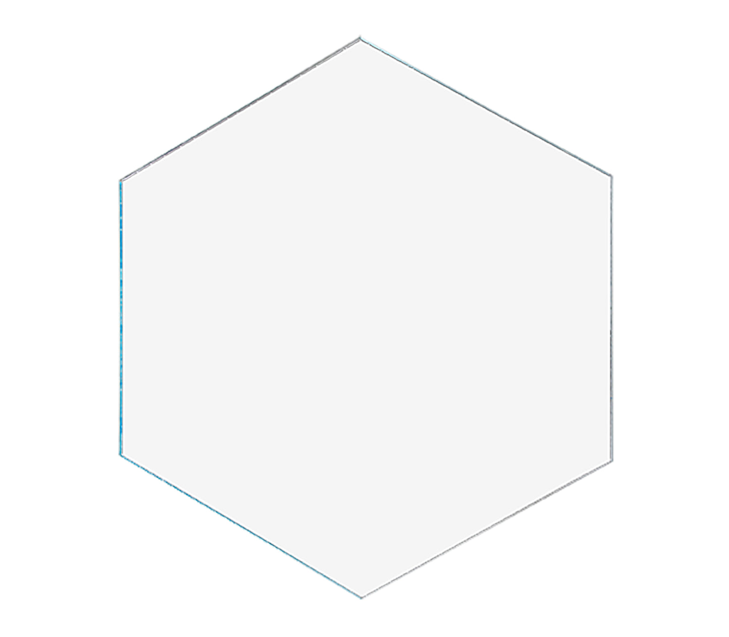 Clear Acrylic Hexagon Tiles 10 Pack 0.118" Thick