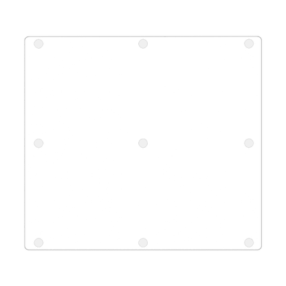 Flat Cutting Board with Rubber Bumpers for Countertops Clear Acrylic