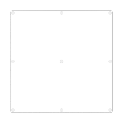 Flat Cutting Board with Rubber Bumpers for Countertops Clear Acrylic