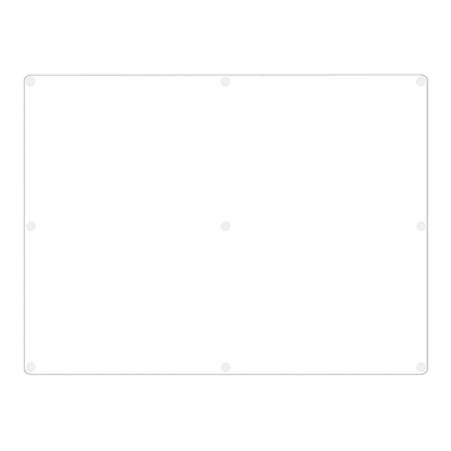 Flat Cutting Board with Rubber Bumpers for Countertops Clear Acrylic