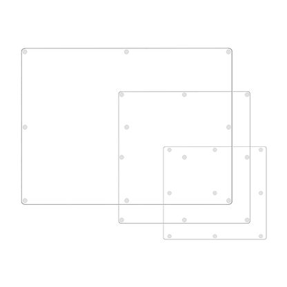 Flat Cutting Board with Rubber Bumpers for Countertops Clear Acrylic