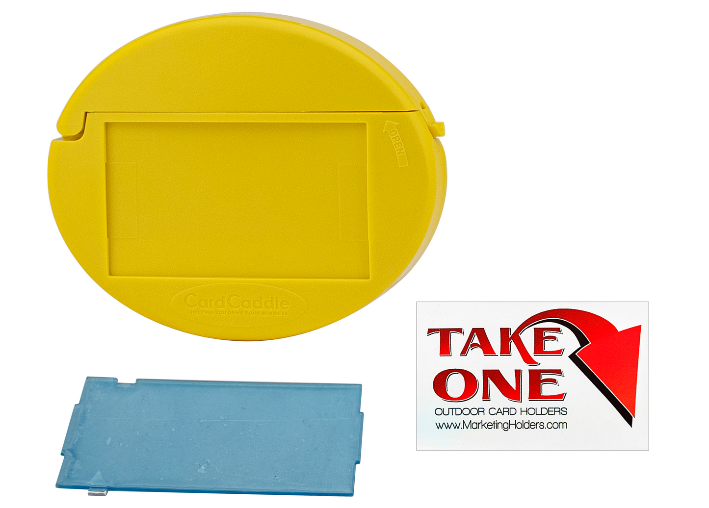 Card Caddie Stick On Vehicle and Outdoor Business Card Holder