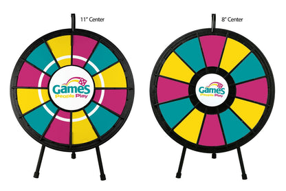 Center Plate and Labels for Prize Wheel Various Sizes